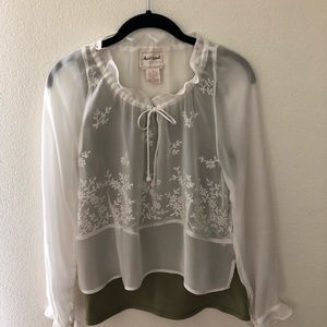 Embroidered Blouse. (Tank top NOT included.)